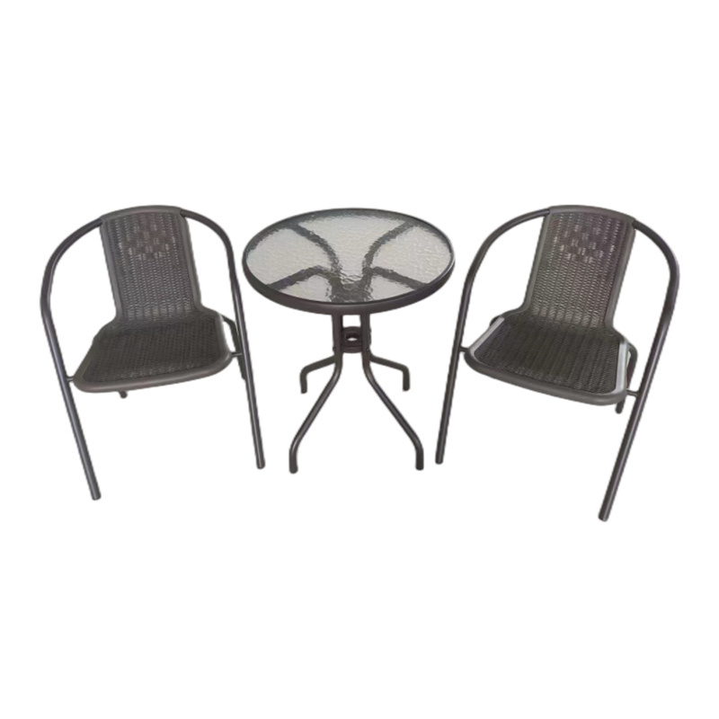 Wholesale Metal Slat Aluminium Outdoor Chair Plastic Wood Outdoor Dining Chair