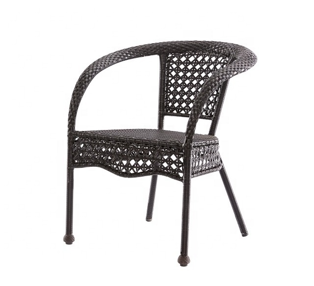 Outdoor cheap plastic rattan weave patio balcony leisure chair hot selling resort acapulco chair