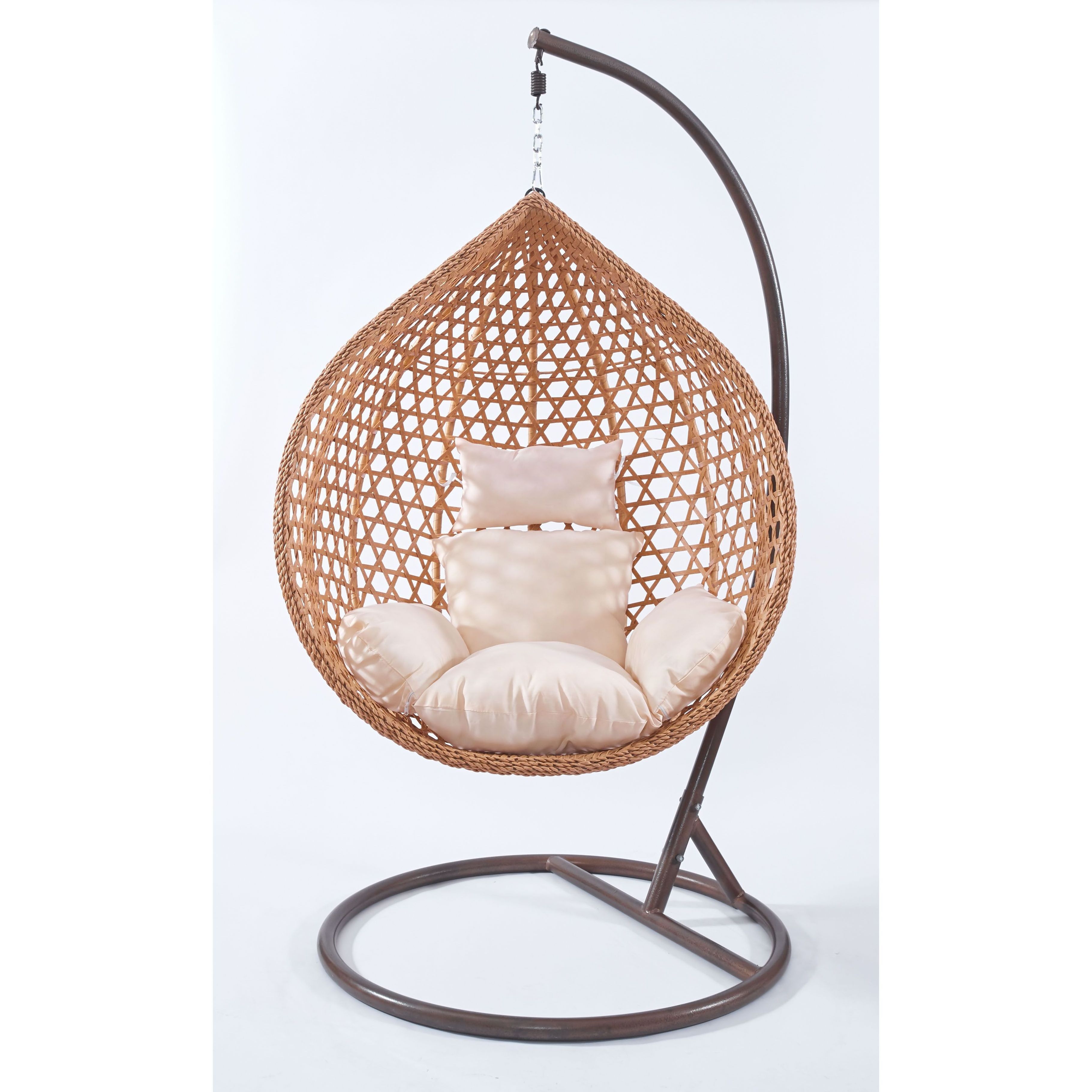 2023 hotsell factory sales modern garden hammock patio outdoor furniture rattan wicker swing hanging egg chairs with metal stand