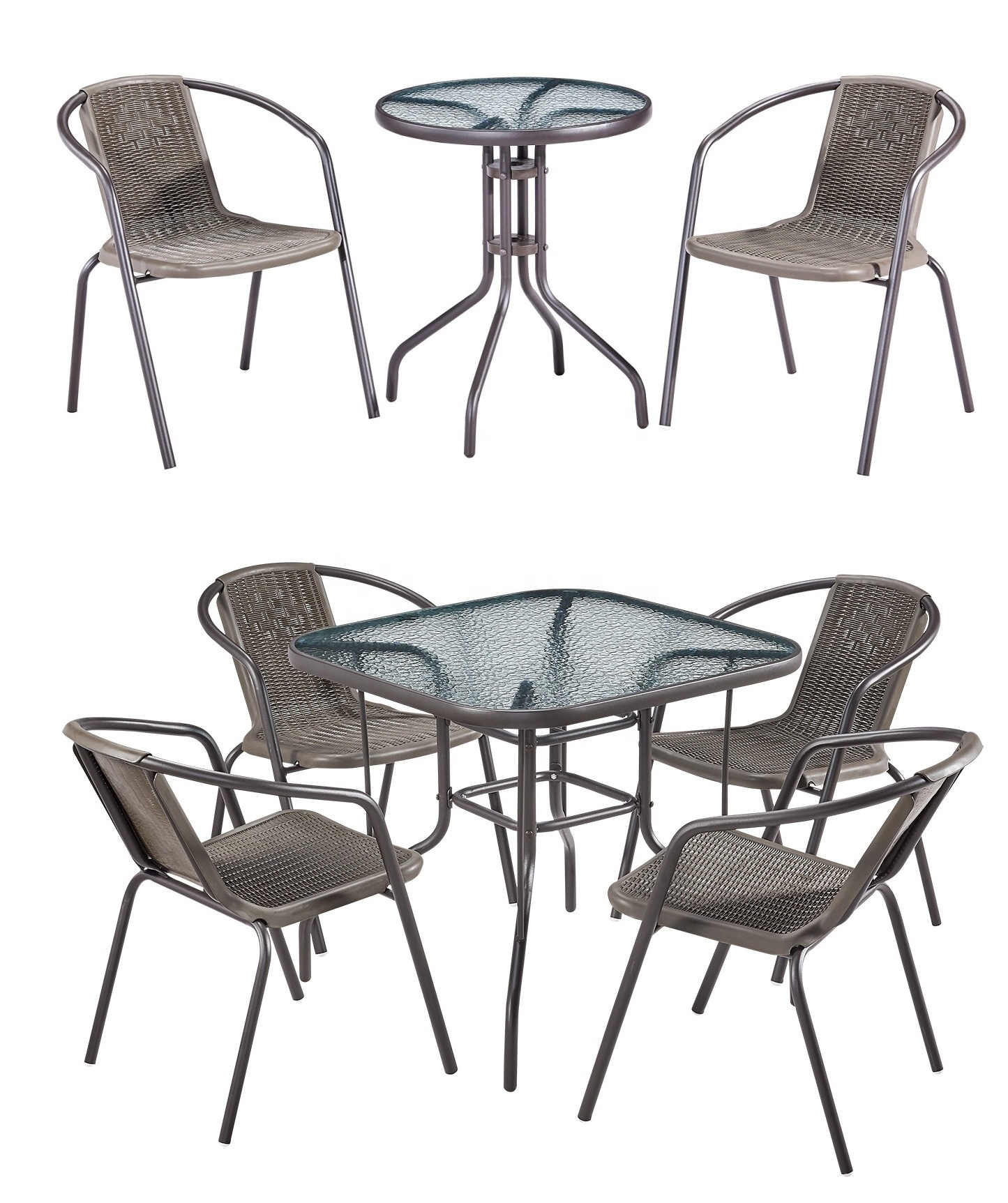 Wholesale Metal Slat Aluminium Outdoor Chair Plastic Wood Outdoor Dining Chair