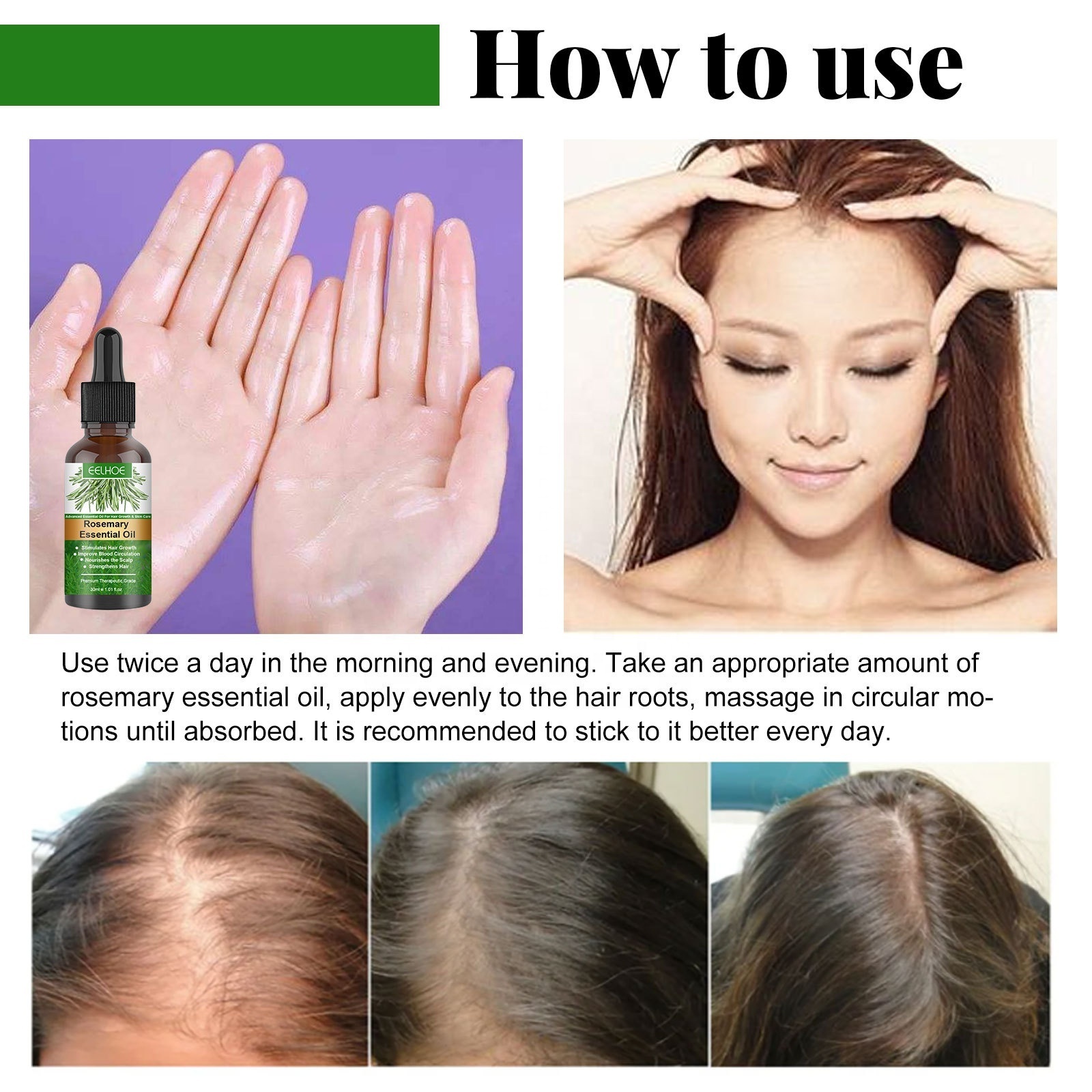 100% organic Rosemary essential Oil for wild Hair Growth oil  massage oil men women anti hair loss biotin