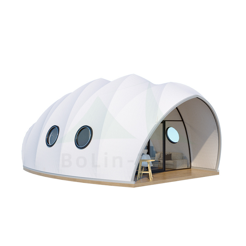 Eco Shell Cocoon-Like Shape Glamping Safari Tents For Camping Hotel Resort Event