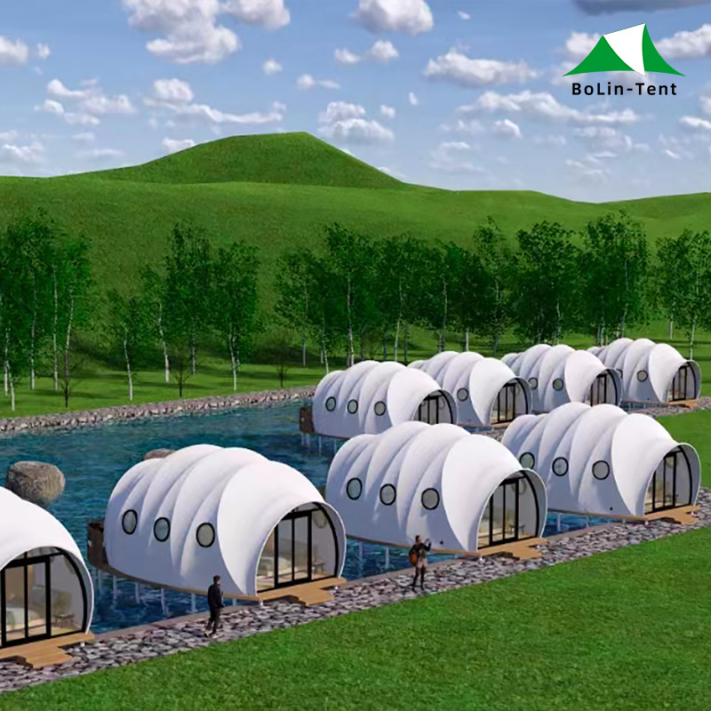 Outdoor Luxury Safari Tents Shell Shape Camping Glamping Hotel Resort Tent