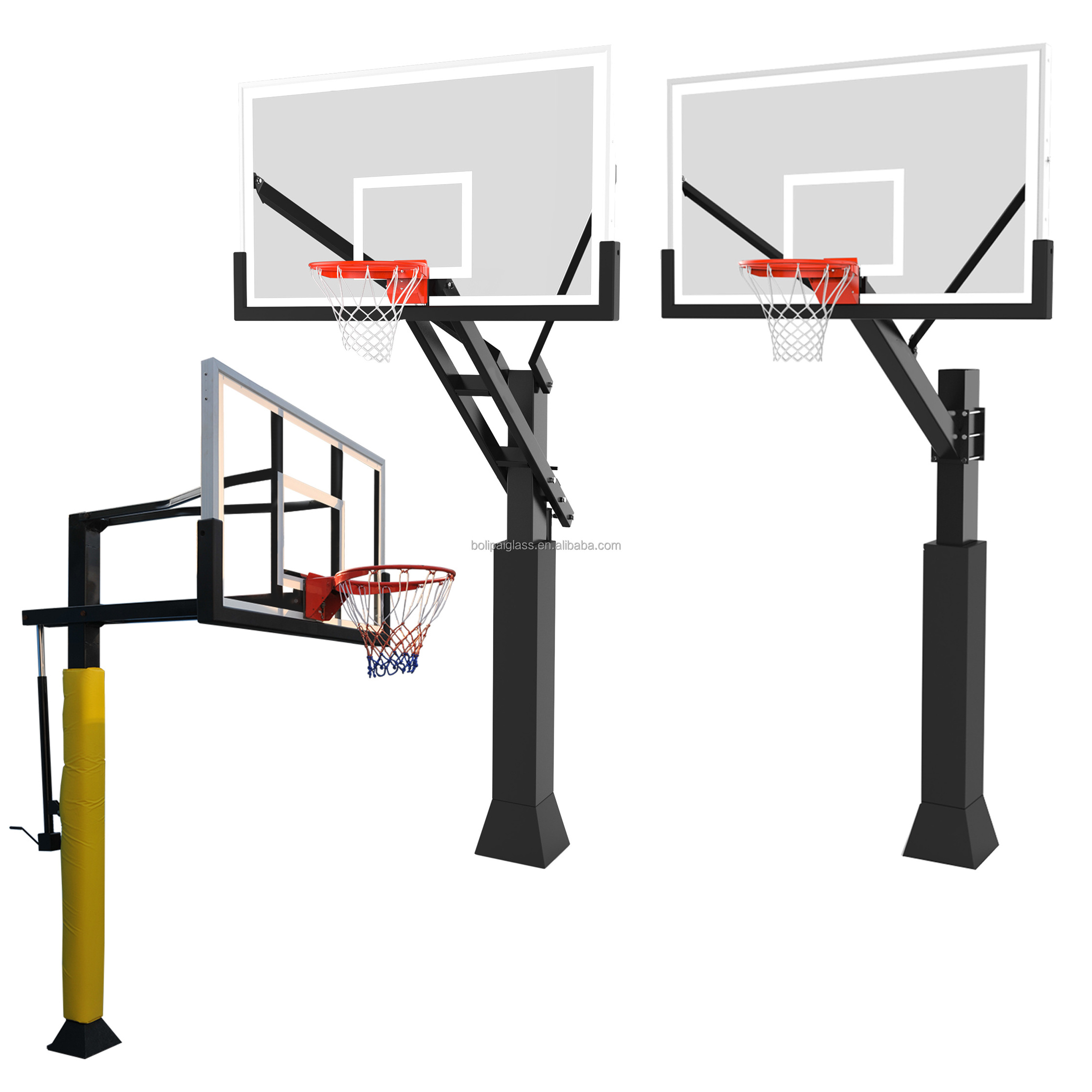 In ground used professional adjustable basketball hoops for sale