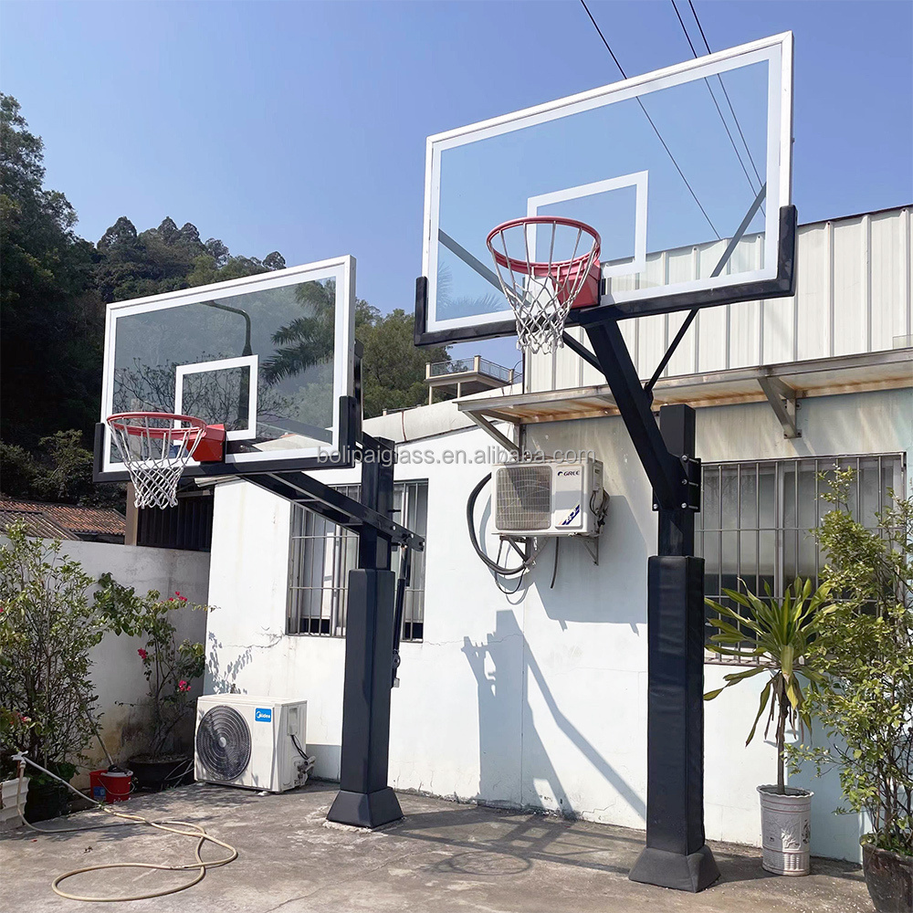 Hot dip galvanized anti rust Inground Height Adjustable Outdoor Basketball Stand basketball hoop