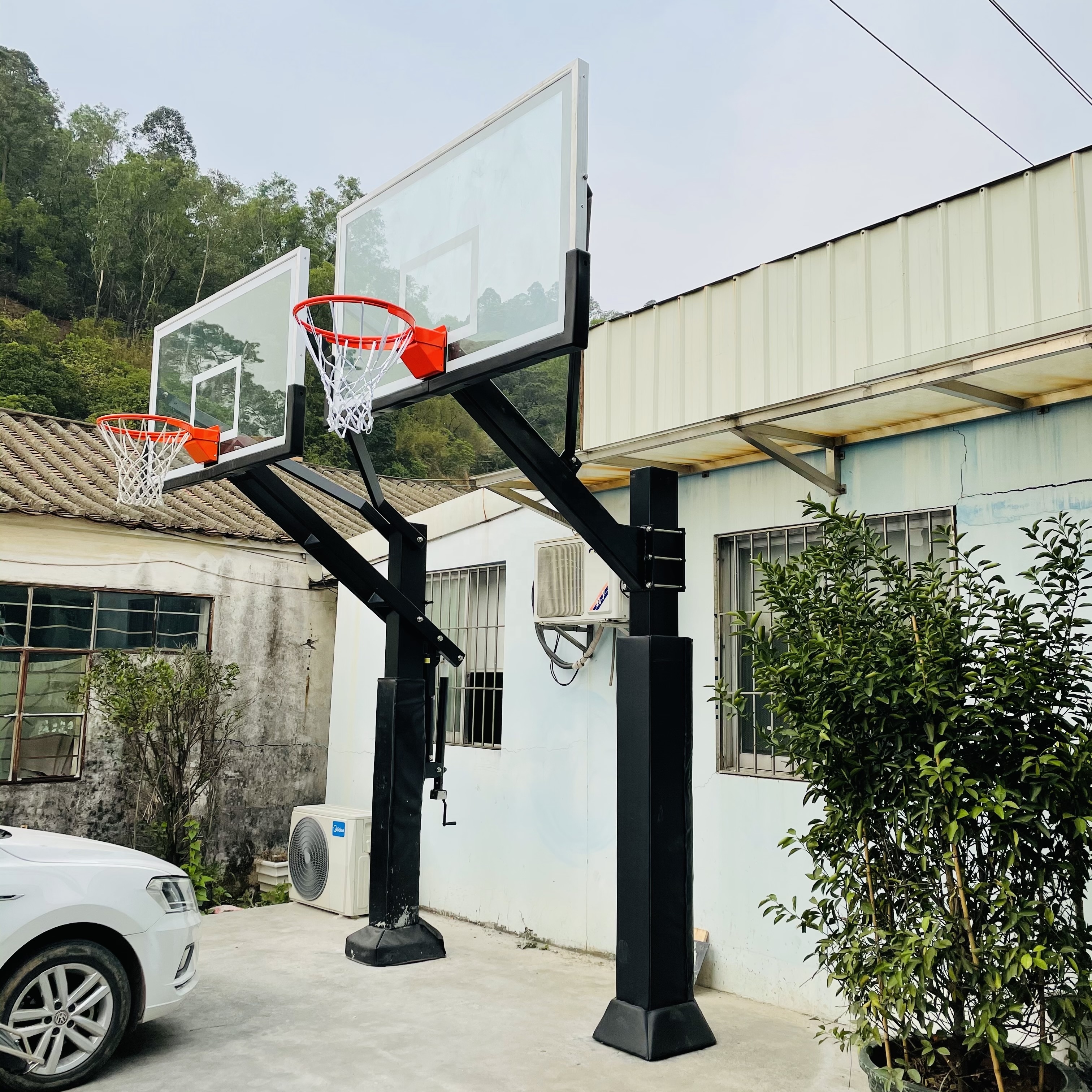 In ground used professional adjustable basketball hoops for sale