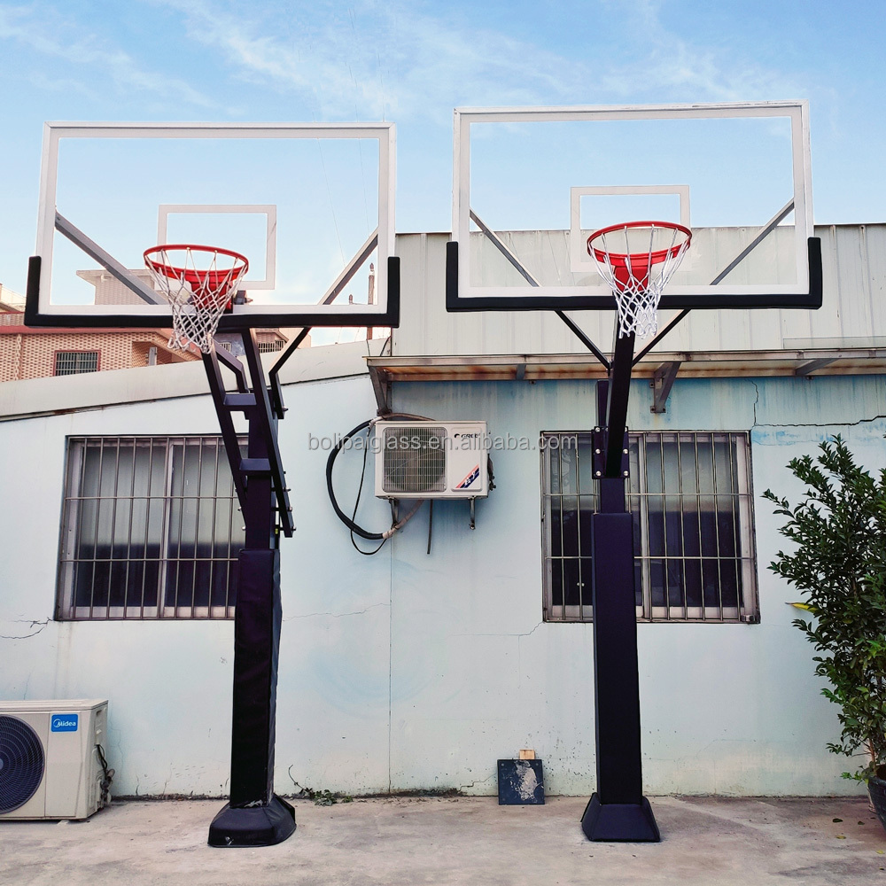 Hot dip galvanized anti rust Inground Height Adjustable Outdoor Basketball Stand basketball hoop