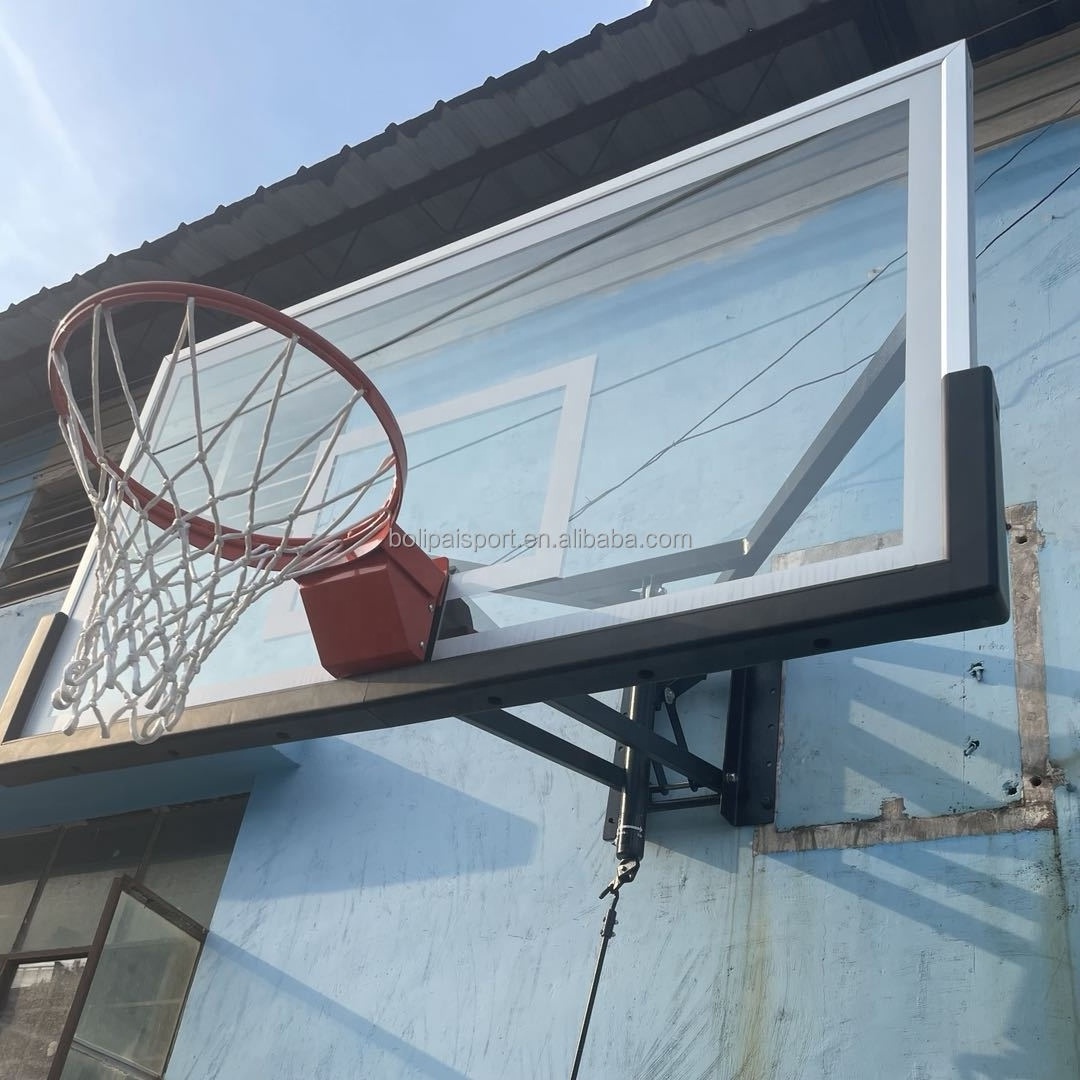 Professional 72''x42'' Inch  Wall Mounted Height Adjustable Basketball Backboard