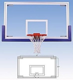 Exporting Top Quality  Durable Backboard for Professional Basketball Court Tempered Glass