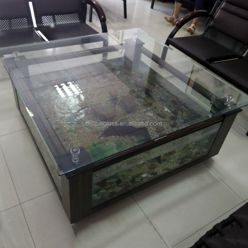 Custom awesome led fish tank coffee table aquarium table for sale