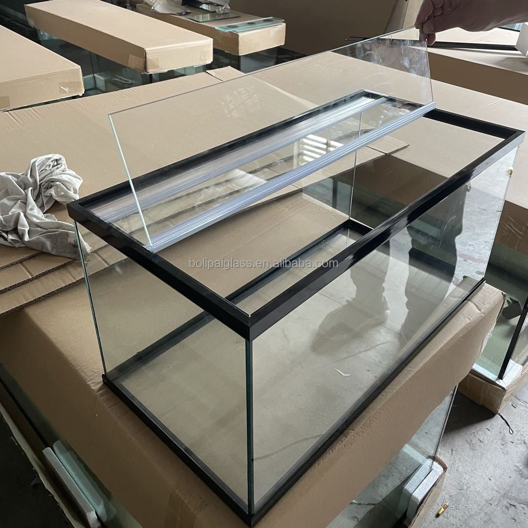 Custom All Glass 75/90/110 Gallon 48x18 Aquarium Fish Tank Glass Canopy 2 Piece Set for Aqueon