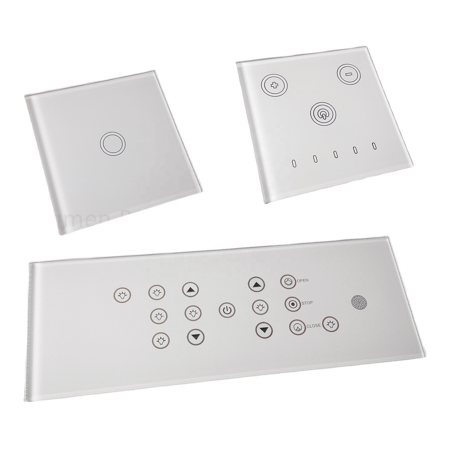 High Quality UK EU smart home lights touch panel toughened glass wall switches panel