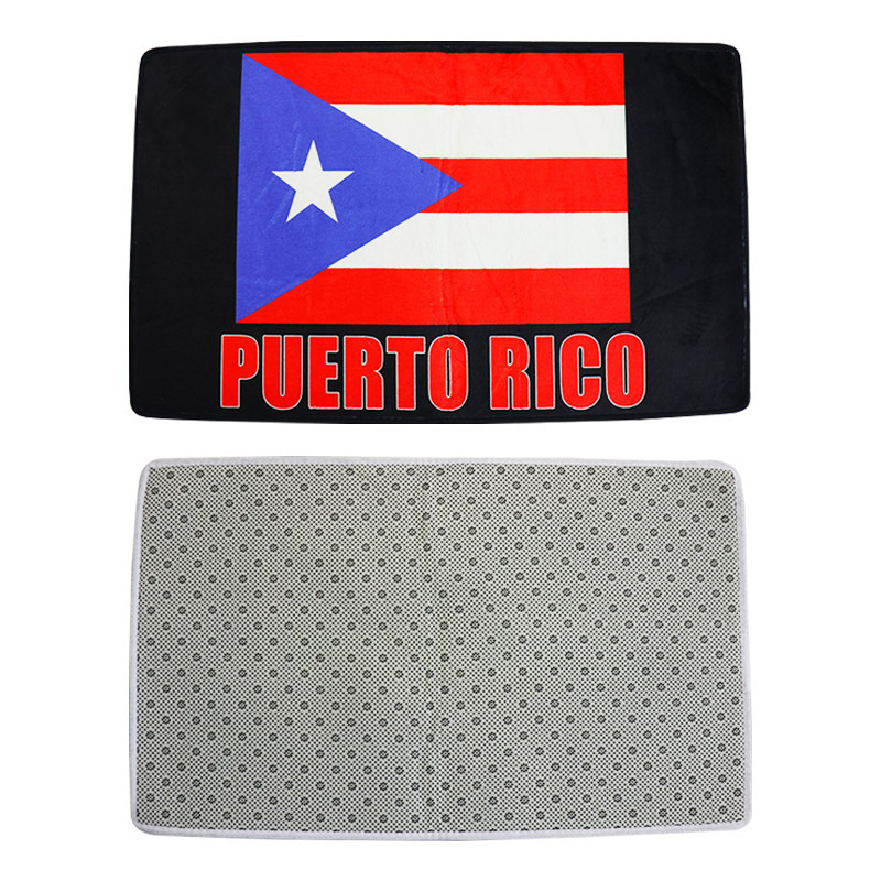 Custom Design Size 3D Digital Printing Puerto Rico Waterproof Bathroom Shower Curtain 4 Pieces Set