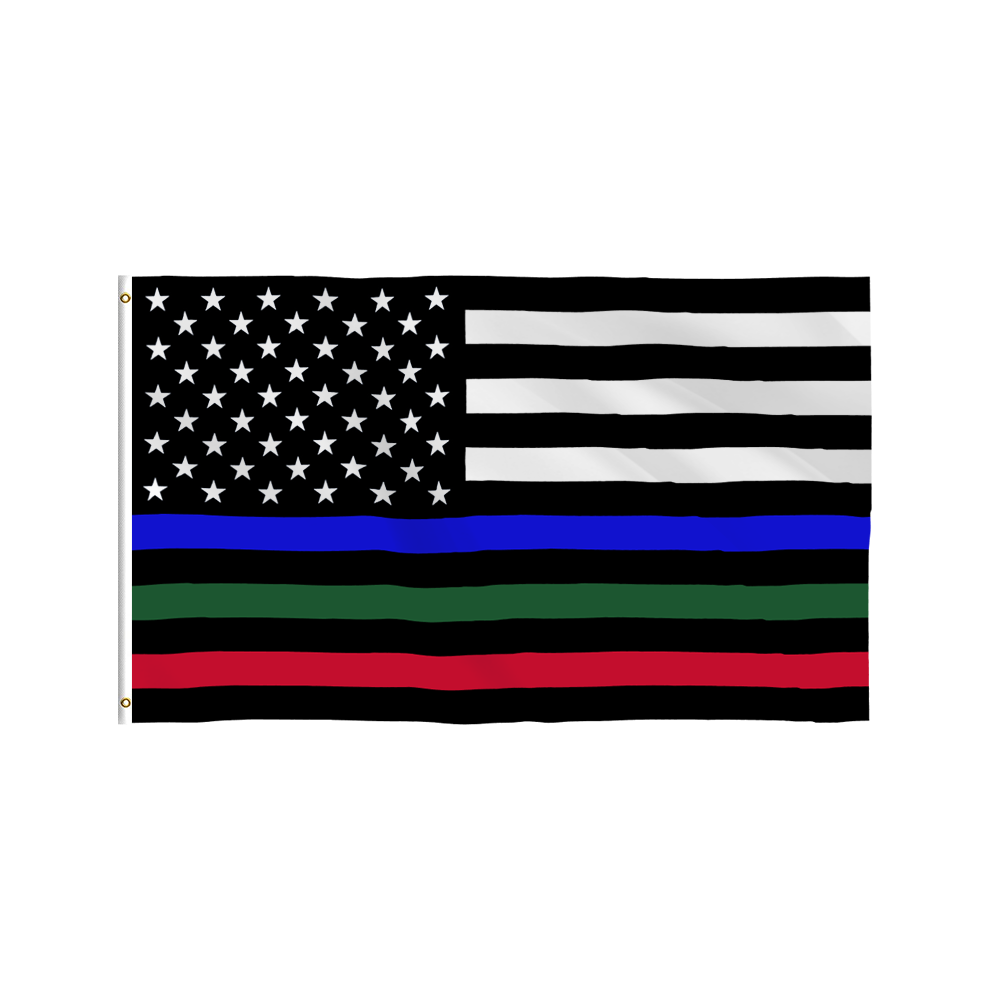 Wholesale Polyester Printing Thin Blue Line Red Line black American Flag USA