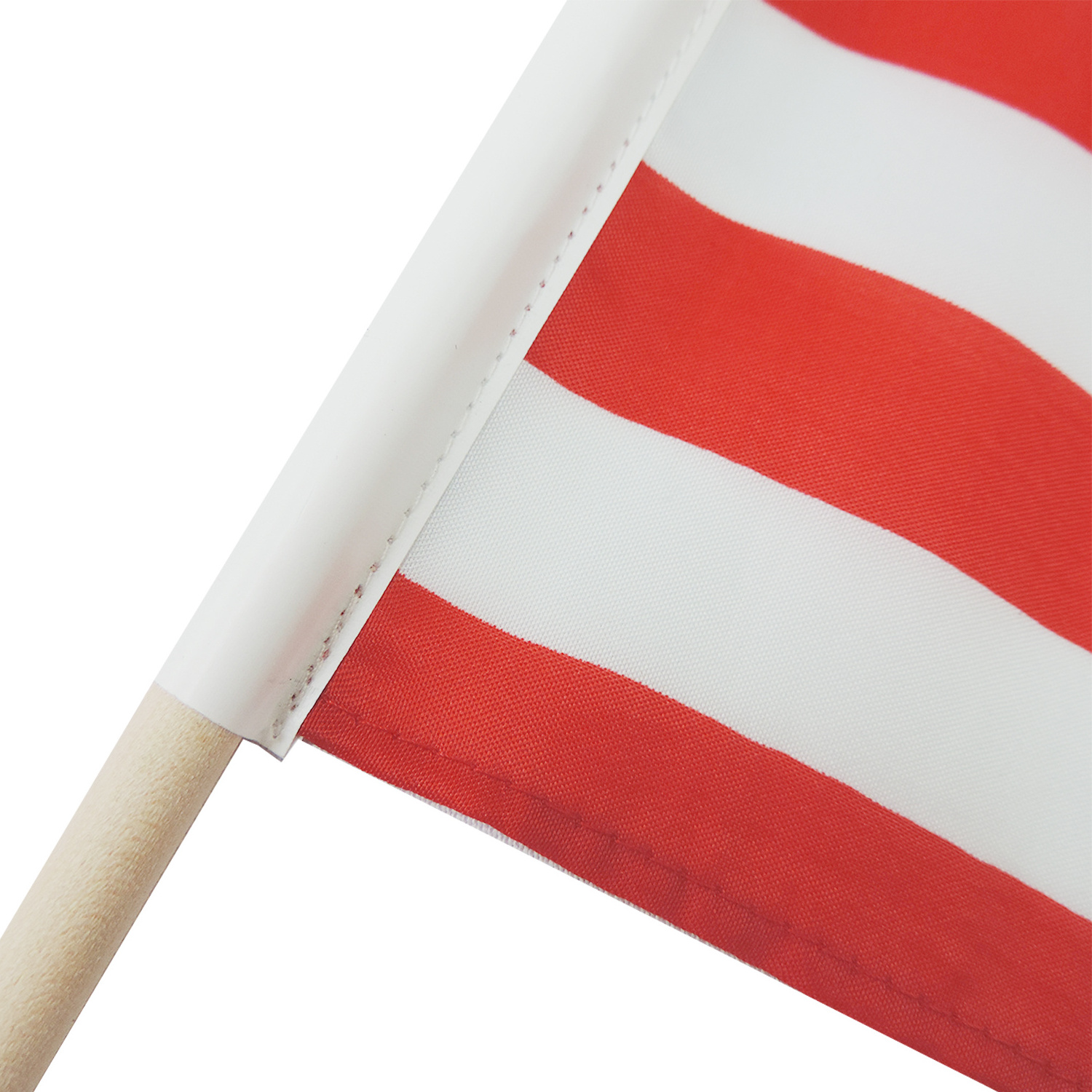 BOLISI USA small hand held unite state flag stick plastic wooden pole mini american hand flag