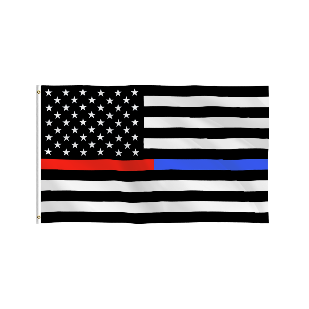 Wholesale Polyester Printing Thin Blue Line Red Line black American Flag USA