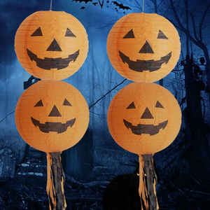 Halloween decorations party atmosphere hang decorations Halloween pumpkin lamp lanterns with beard