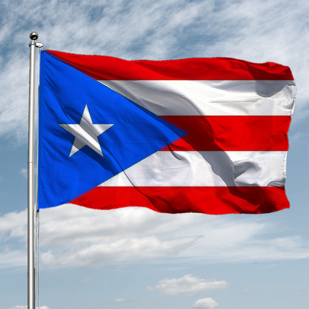 Bolisi wholesale 100% polyester material digital printing 3x5 ft outdoor waterproof Puerto Rico flags puerto rican flag