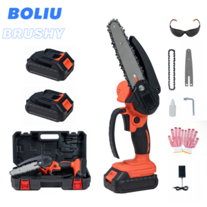 Hot Selling 21V Cordless Handheld Mini Electric Chainsaw Battery-Powered Woodworking Machine for Start Electric Chain Saw