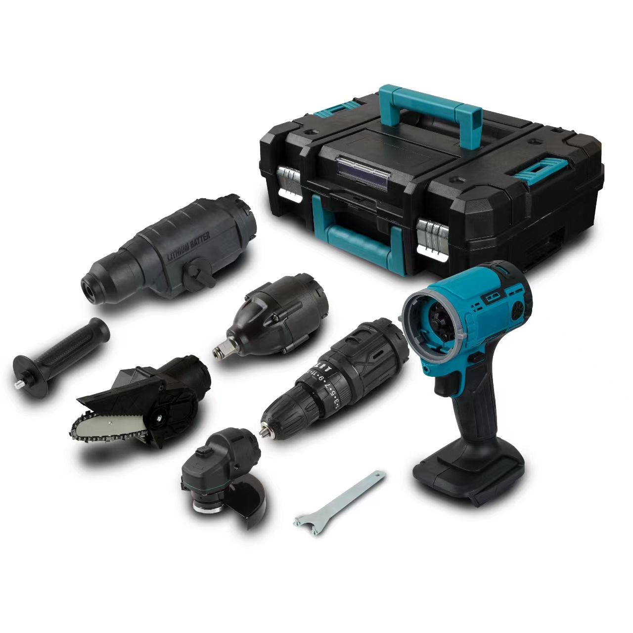 Power Tools with replaceable heads Quickly assemble cordless lithium Battery tools 1 + N Portable power tool set