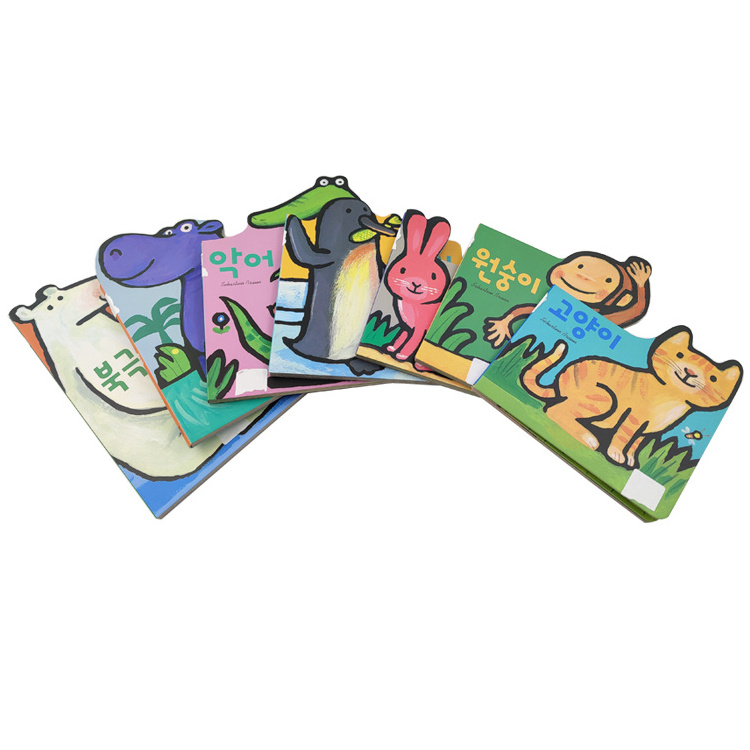 Custom Baby Board Book With Die-cutting Shape Printing Board Book All Color Kids Board Book