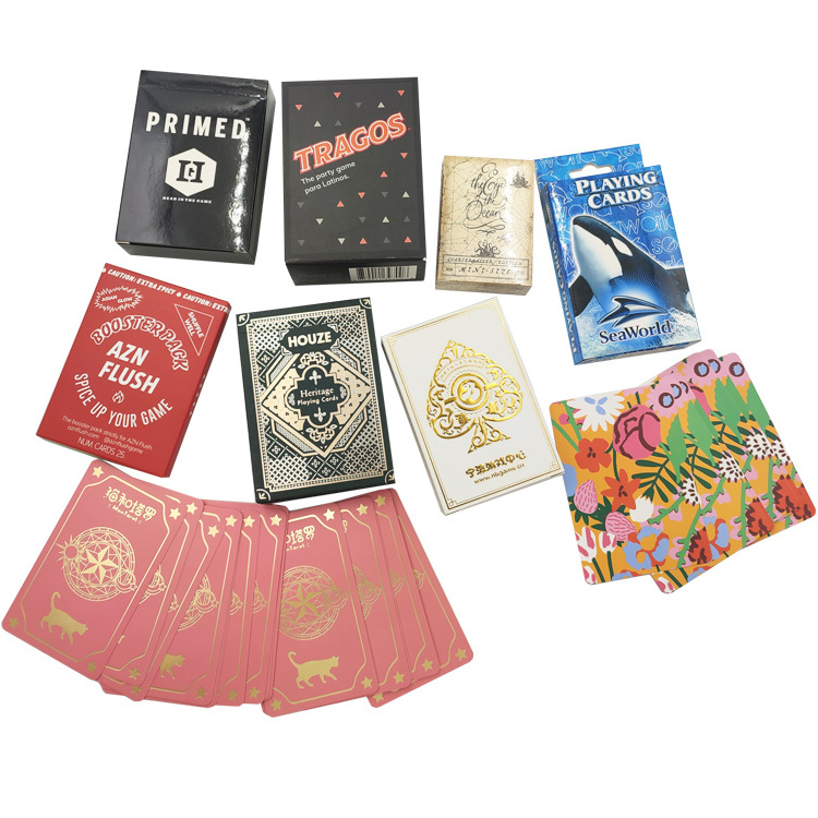 Wholesale Custom Design Cards Printing Free Sample Full Color With Tuck Box Playing Card Game