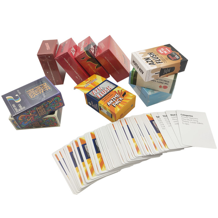 Wholesale Custom Design Cards Printing Free Sample Full Color With Tuck Box Playing Card Game