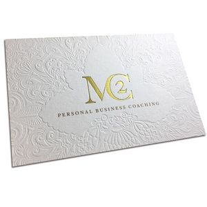 Luxury Custom Size Design Logo Paper Cards Embossed/Debossed Gold Foil Stamping Business Cards