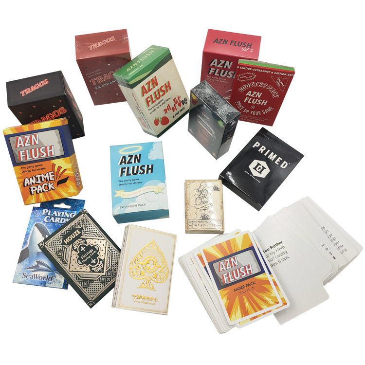 Wholesale Custom Design Cards Printing Free Sample Full Color With Tuck Box Playing Card Game