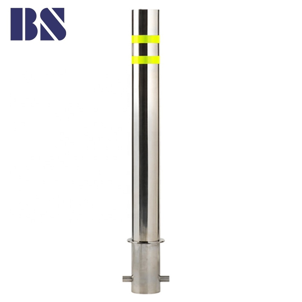 Stainless Bollard Barrier Stainless Steel Bollard Roadway Safety Street Bollard for Traffic Control