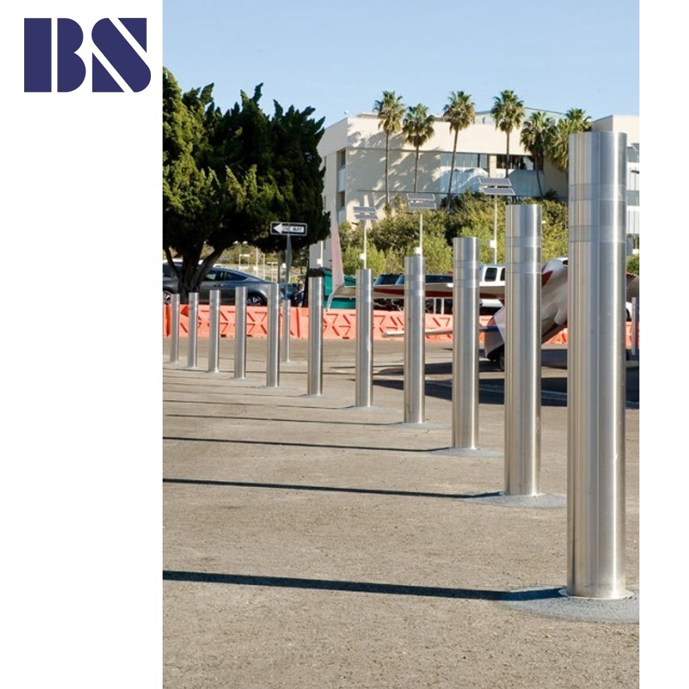 Stainless Bollard Barrier Stainless Steel Bollard Roadway Safety Street Bollard for Traffic Control