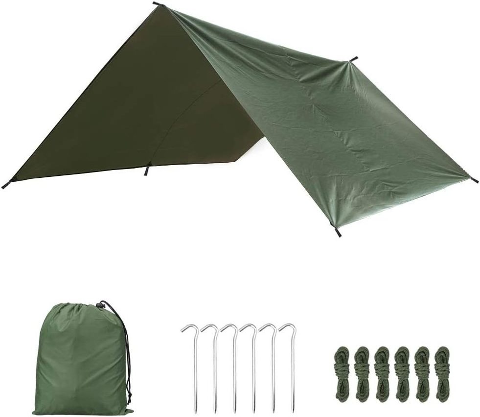 Top Quality 10X10FT Fly Tent Tarp Picnic Mat Camping Tarp Tent and  2 Person Hammock Tarp Tent Manufacturer