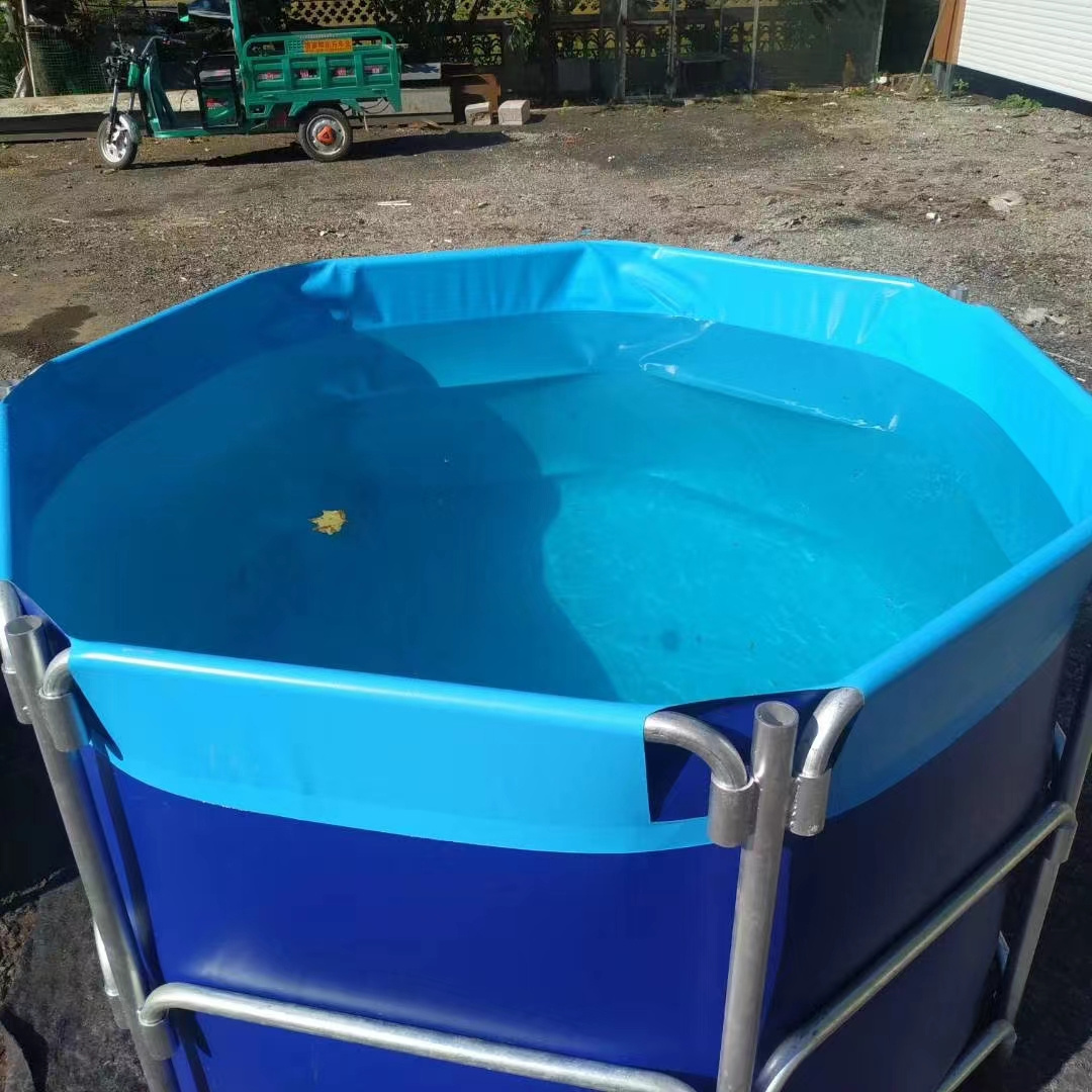 China Factory Custom size Aquaculture round PVC fish tanks for outdoor commercial large plastic Pvc Coated Tarpaulin Water Tank