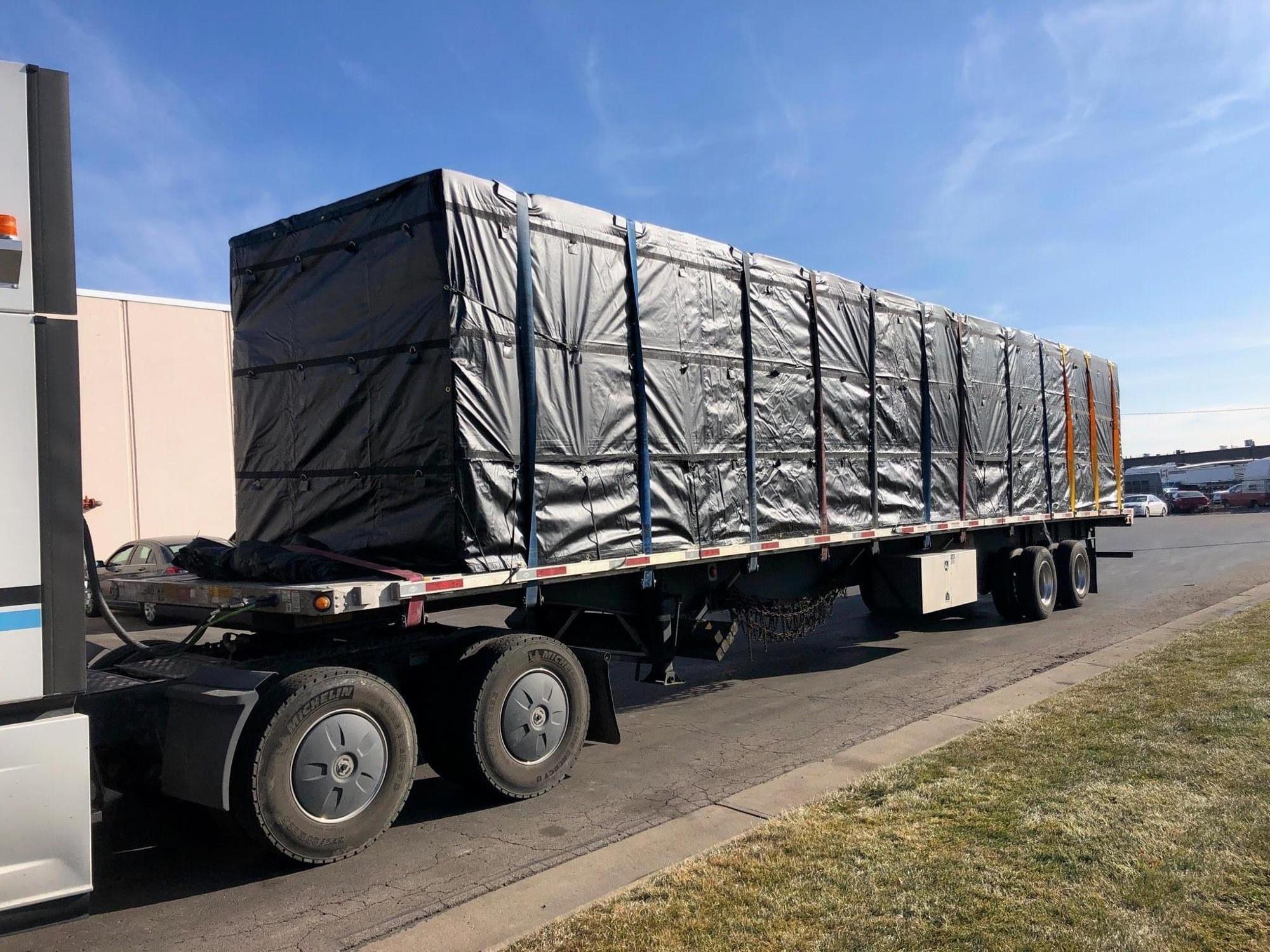 Discount Cargo Control 14oz 3 piece PVC Flatbed Trailer Tarp and Heavy duty lumber tarp