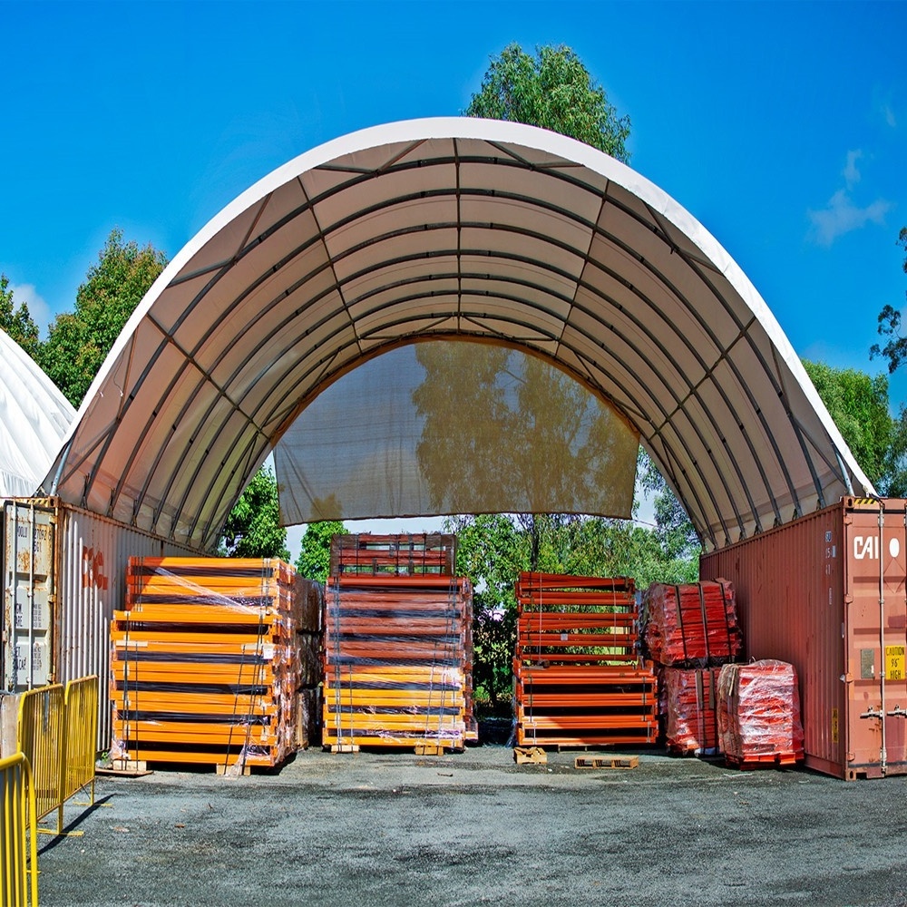 Hot sale PVC container shelter dome storage shelter water proof steel structure shelter for storage