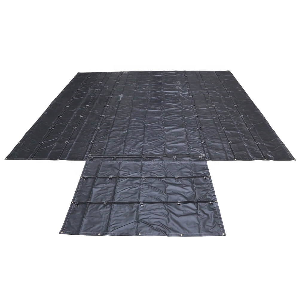 China Factory Top Quality Heavy Duty 18oz Lumber Tarp  8' Drop 24' x 27' with 8 Ft Drop Flatbed Truck Tarps with 8