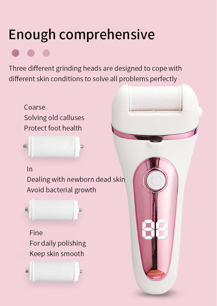 Waterproof Professional Pedicure Kit Care Tool Dead Hard Feet Skin Callus Remover Rechargeable Electric Foot Callus Remover