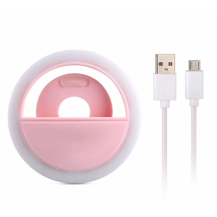 rechargeable USB Portable Selfie Mini Selfie Ring Light Mobile Phone or Laptop Bright LED selfie ring light for Tiktok Celebrity