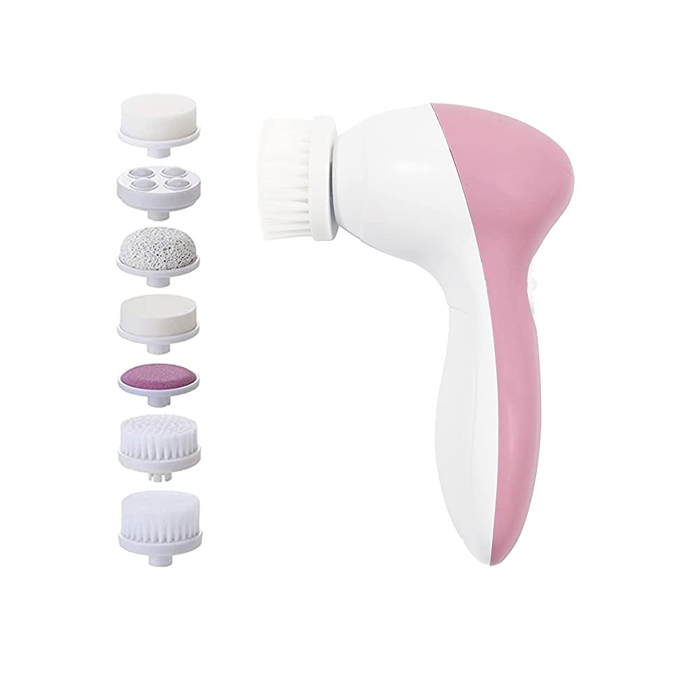 12000r/min 7 Exfoliating Brush Heads Facial Cleansing Brush Face Spin Brush for Gentle Exfoliation and Deep Scrubbing