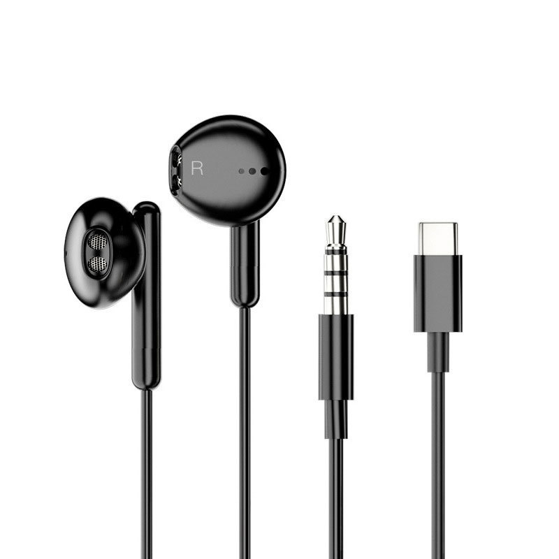 Hot Selling 1.2M Wired Type-c Earphone in-Ear Noise Cancelling Gaming Headphones With Mic For iPhone Samsung