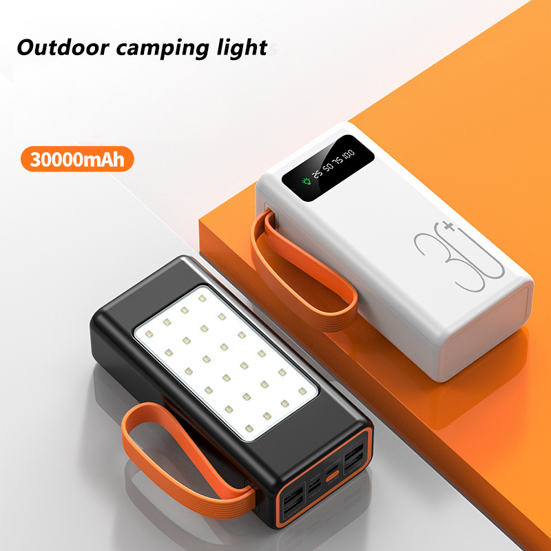 Outdoor Big Capacity Power Banks & power station 30000mAh 50000mAh Fast Charging Power Bank Portable Strong lighting