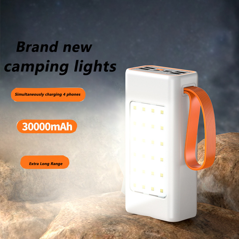 Outdoor Big Capacity Power Banks & power station 30000mAh 50000mAh Fast Charging Power Bank Portable Strong lighting