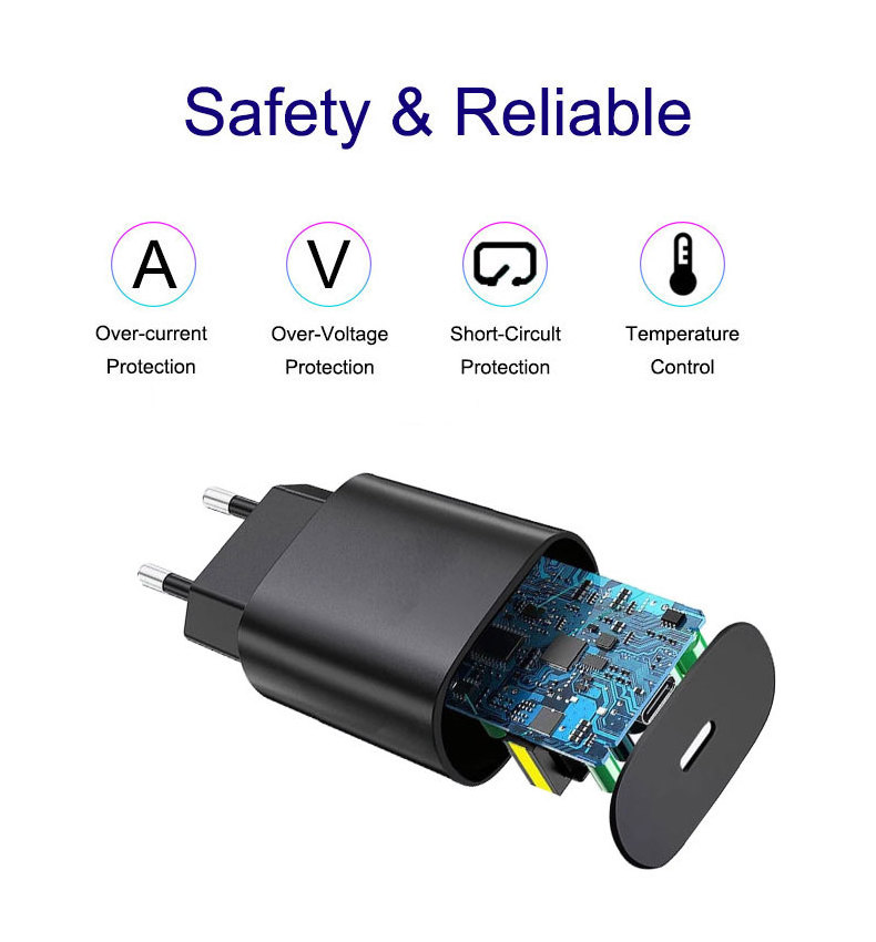 Hot Selling 20W USB-C Wall PD Charger US EU UK 35W Power Travel Adapter with Genuine Box For iPhone Samsung