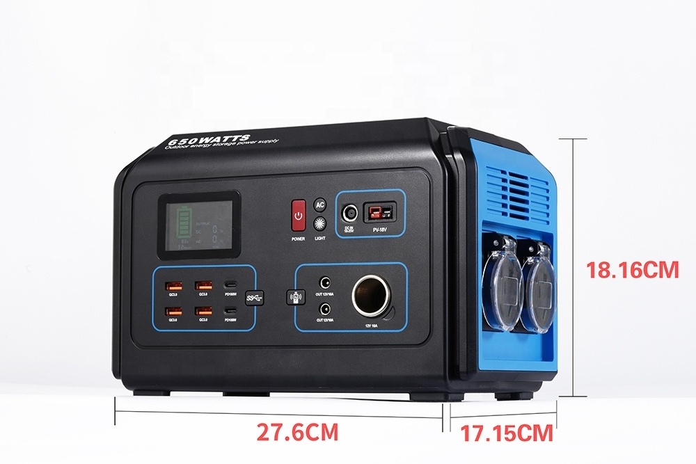 Factory  650W  Plus Portable Power Station Lithium Home Energy System Portable Power Solar Panel Generator