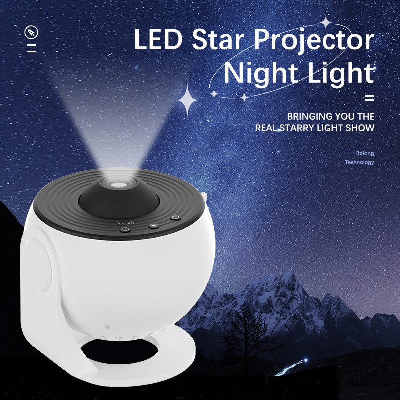 360 rotation Smart Star Projector Night Light with 13film projector lamp for kid's Cosmic story reading star ceiling light