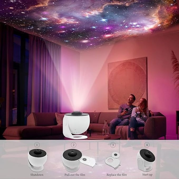 Galaxy Projector Star Lights,13 4K Galaxy Discs Planetarium Night Sky Light Projector for Kids,Ceiling Projector Room Home Decor