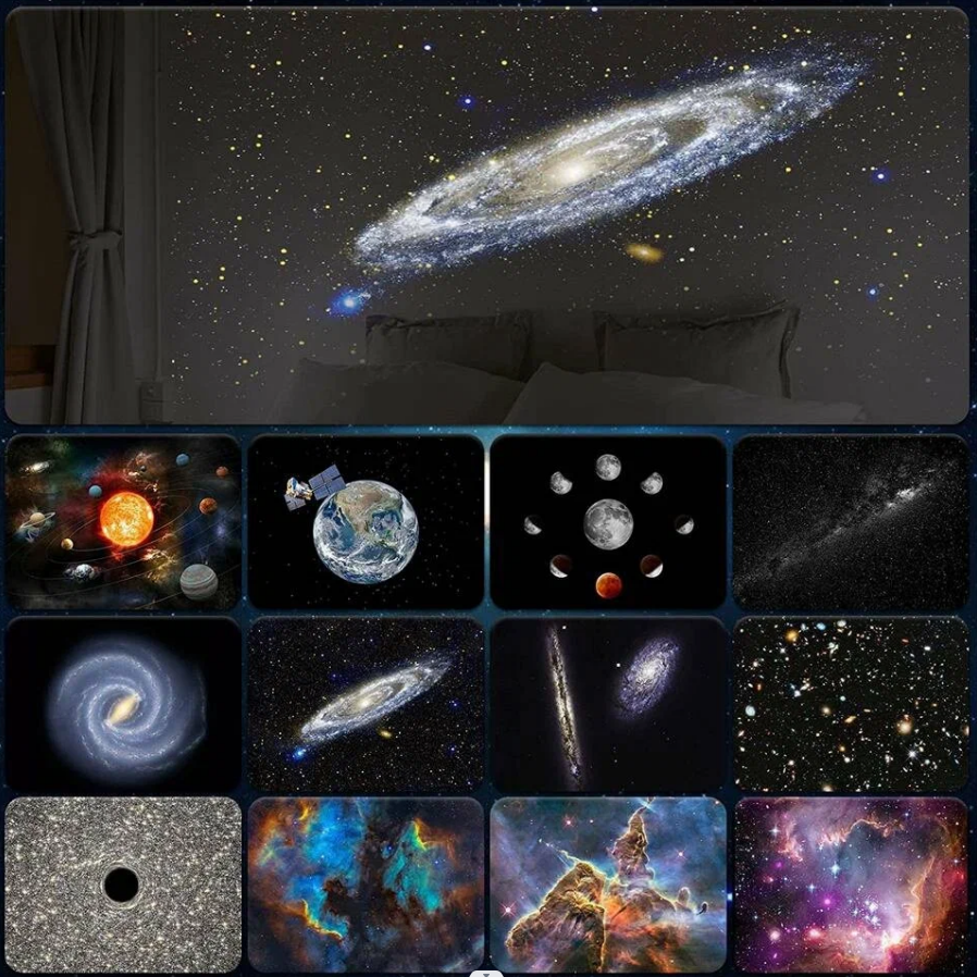 Galaxy Projector Star Lights,13 4K Galaxy Discs Planetarium Night Sky Light Projector for Kids,Ceiling Projector Room Home Decor