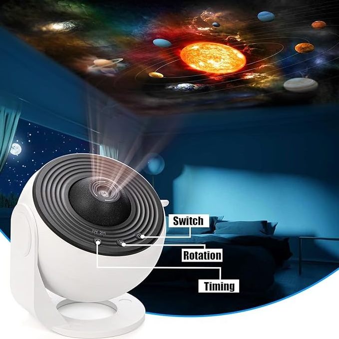 Planetarium Galaxy Star Projector,13 Galaxy films,360 Rotation Night light for Kids Adults Ceiling Bedroom Living Room Decor