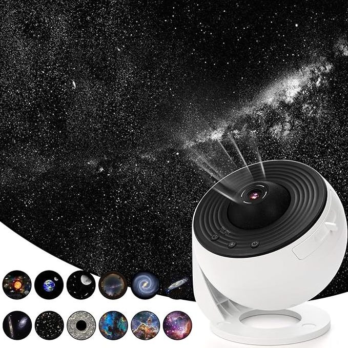 Planetarium Galaxy Star Projector,13 Galaxy films,360 Rotation Night light for Kids Adults Ceiling Bedroom Living Room Decor