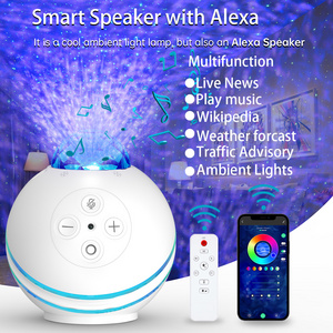 multifunction smart alexa voice control ambient night light galaxy projector smart voice assistant speaker with alexa